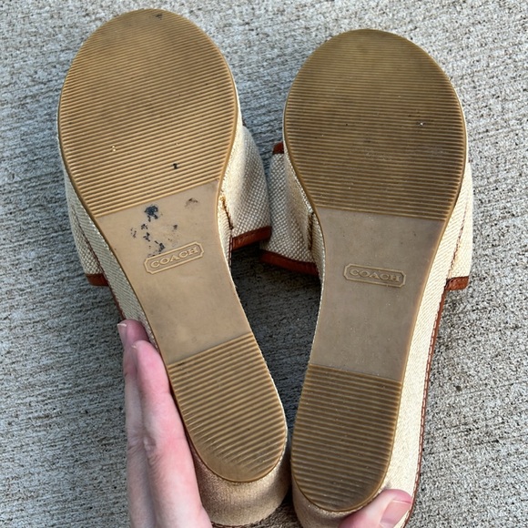 Coach Jaci Open Toe Slide Wedges 9.5 - Picture 6 of 6